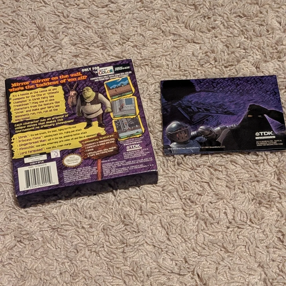 Shrek Fairy Tale freak down GBC Box Only